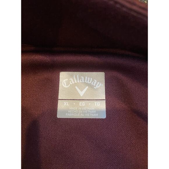 Callaway Mens Maroon 1/4 Zip Pullover Jacket Size XLarge - Picture 5 of 11